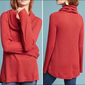 Anthropologie Meadow Rue Thermal Cowl Neck Top